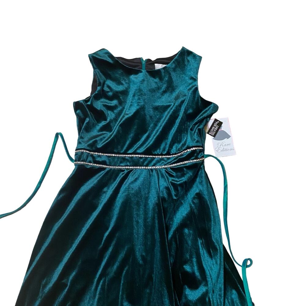 Rare Editions Hunter Green Velvet Sleeveless A-Line Midi Dress Plus sz 16.5 NWTs - Picture 6 of 10